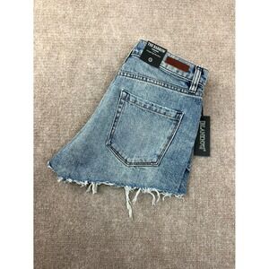 VTG Blanknyc The Barrow Cut Off Shorts Womens 26 Blue Denim Distressed Raw Hem